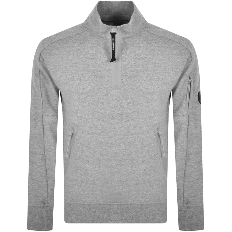 CP Company Half Zip Sweatshirt Grey Mainline Menswear United States